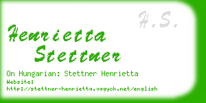 henrietta stettner business card